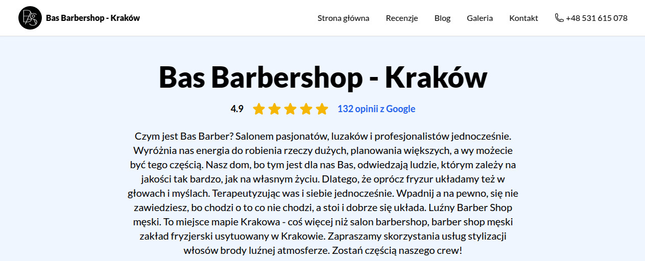 Bas Barber Shop – Kraków