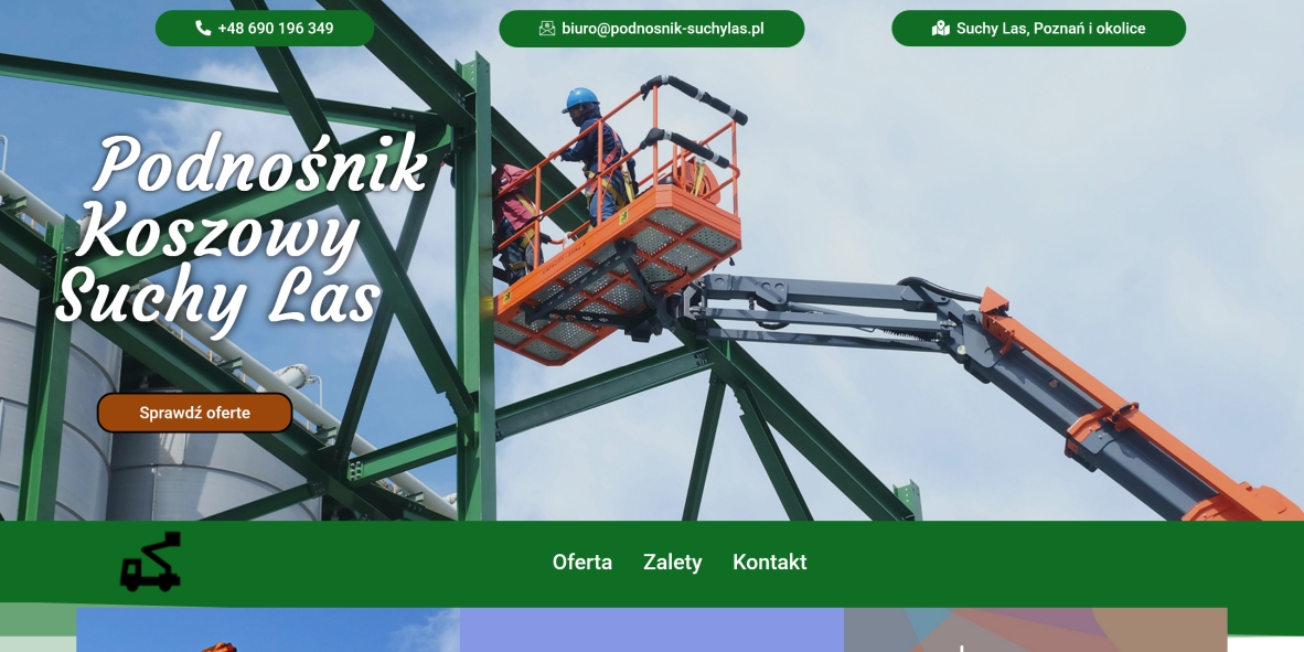 Podnośnik Koszowy Suchy Las – wynajem Poznań i okolice