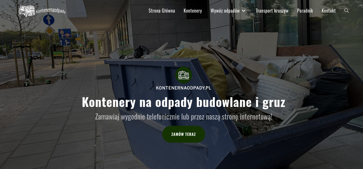 Kontenernaodpady.pl – Kontenery na gruz i odpady, wywóz gruzu